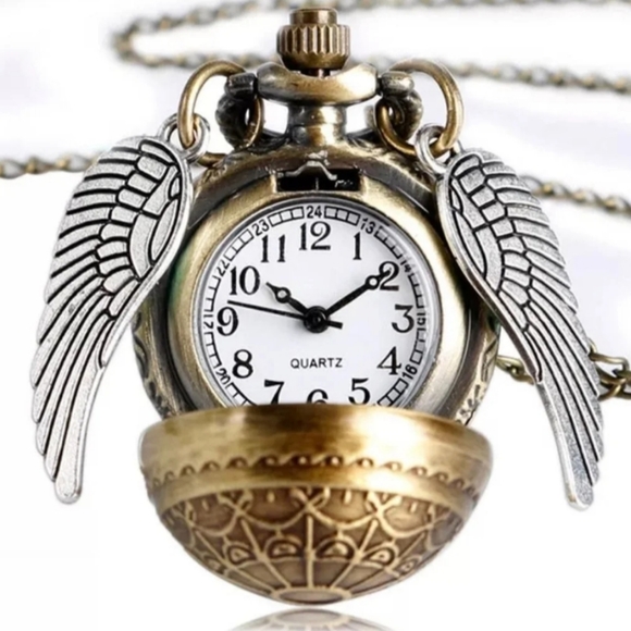 🔥SALE🔥 Harry Potter Dumbledore Watch Golden Snitch Necklace - Picture 4 of 8